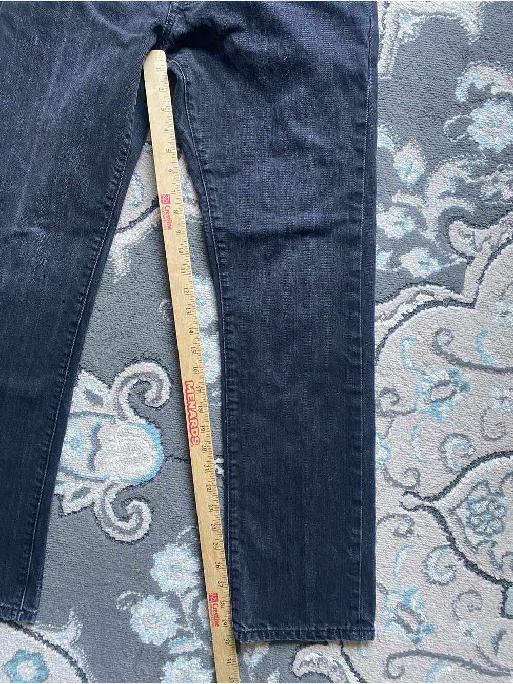 Tommy Hilfiger Men's Dark Black Slim Straight Jeans 32x32